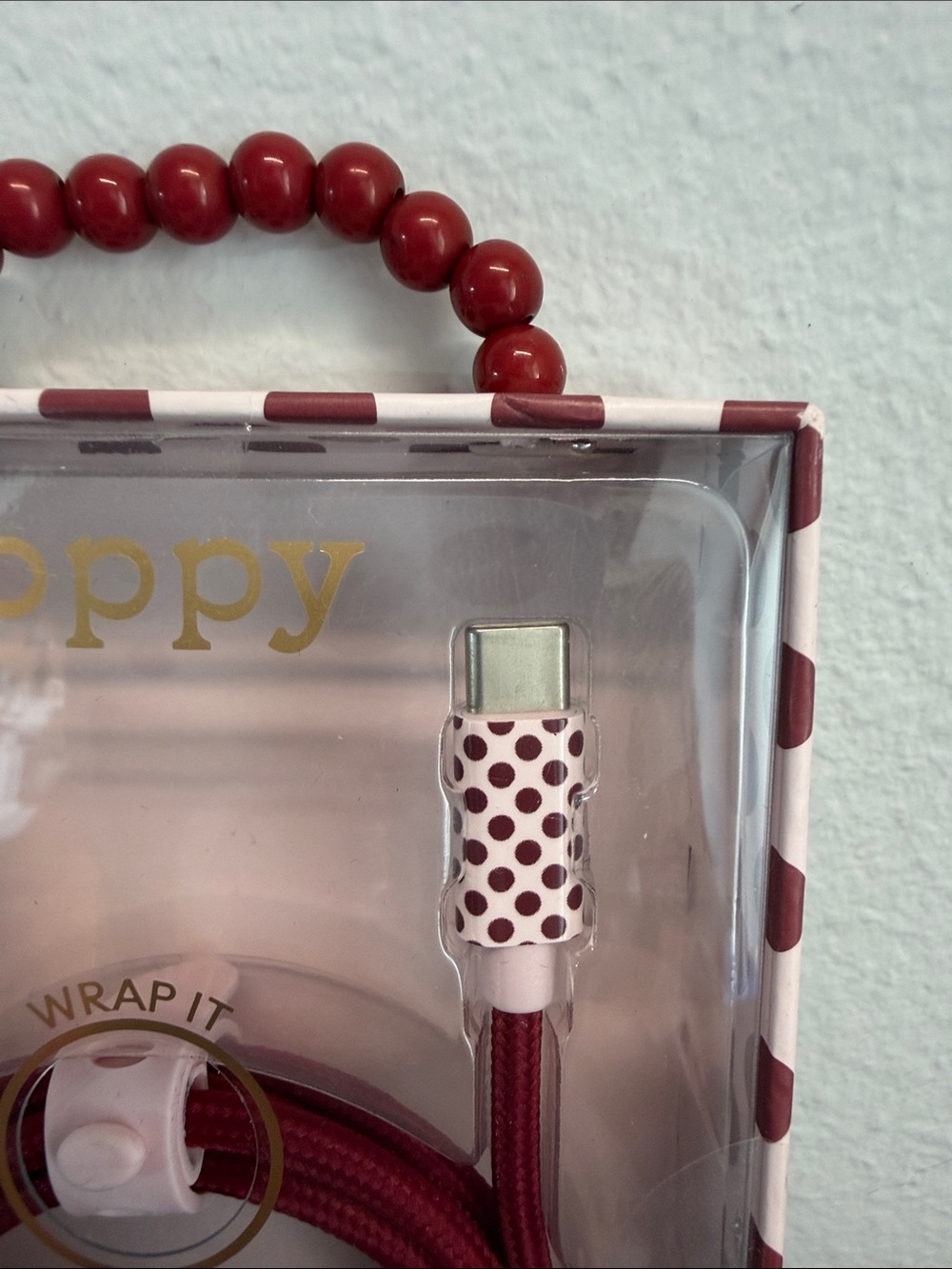 XO Poppy | Wine & Polka Dots iPhone 17 Pro Max MagSafe Case + USB-C Cable - Picture 7 of 10
